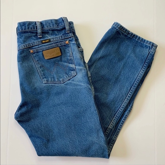 Wrangler Denim - Vintage Wrangler Distressed Cropped Mom Jeans